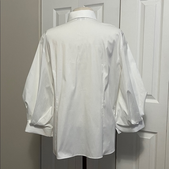 Classic White Lafayette 148 New York Women’s Button Down Shirt Size 14 - Picture 7 of 16
